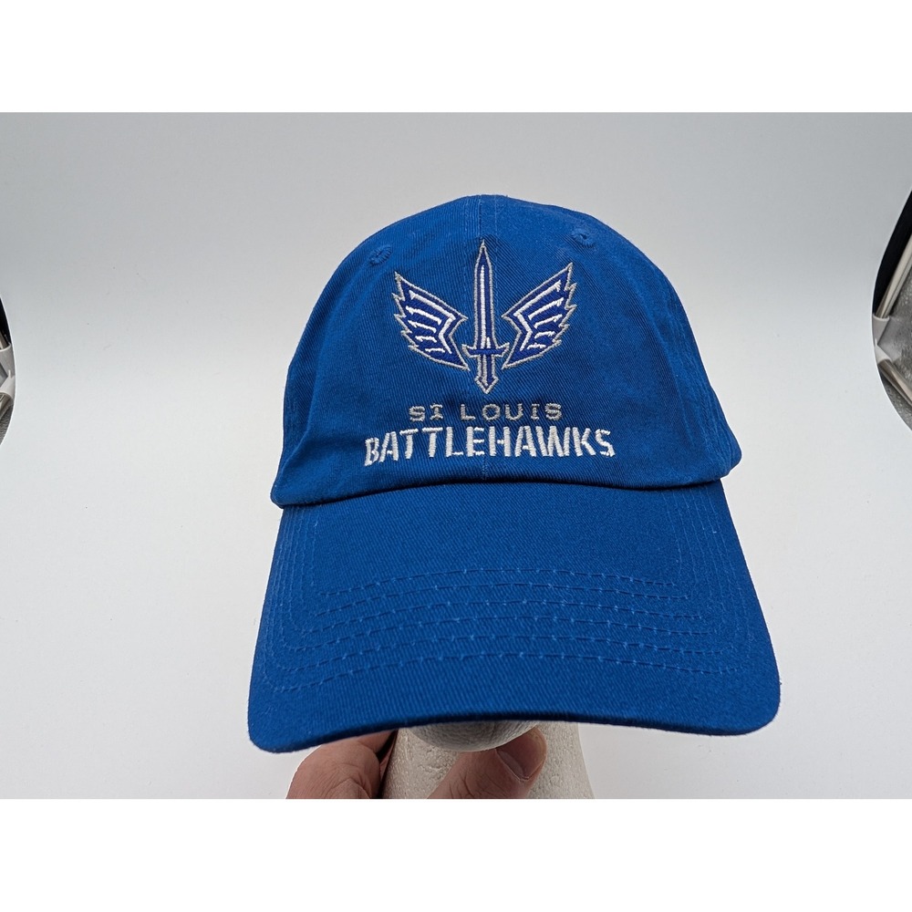 St Louis Battlehawks XFL Blue Adjustable Strapback Hat Baseball Cap Mens OSFM